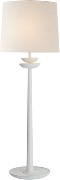 Beaumont Medium Buffet Lamp | White | Linen Shade