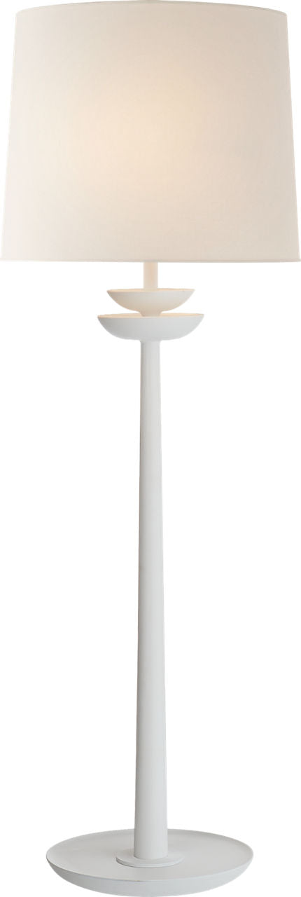 Beaumont Medium Buffet Lamp | White | Linen Shade