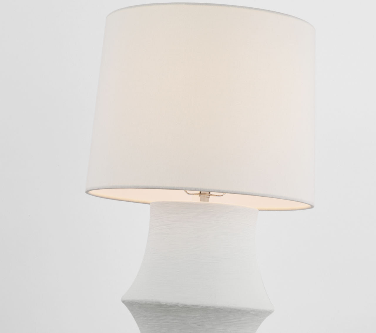 Lakmos Small Table Lamp | Plaster White | Linen Shade