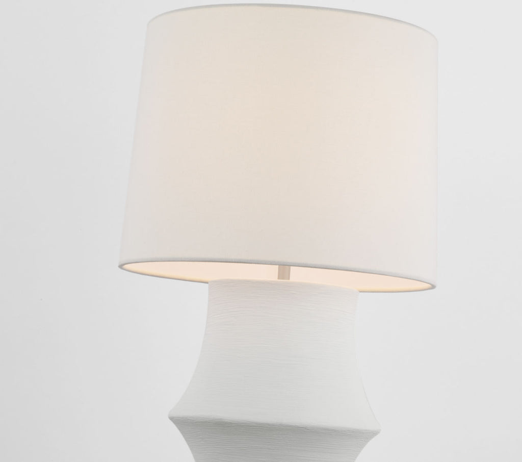 Lakmos Small Table Lamp | Plaster White | Linen Shade