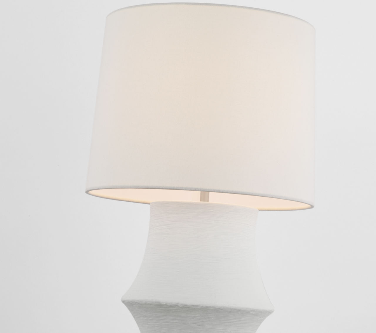 Lakmos Small Table Lamp | Plaster White | Linen Shade