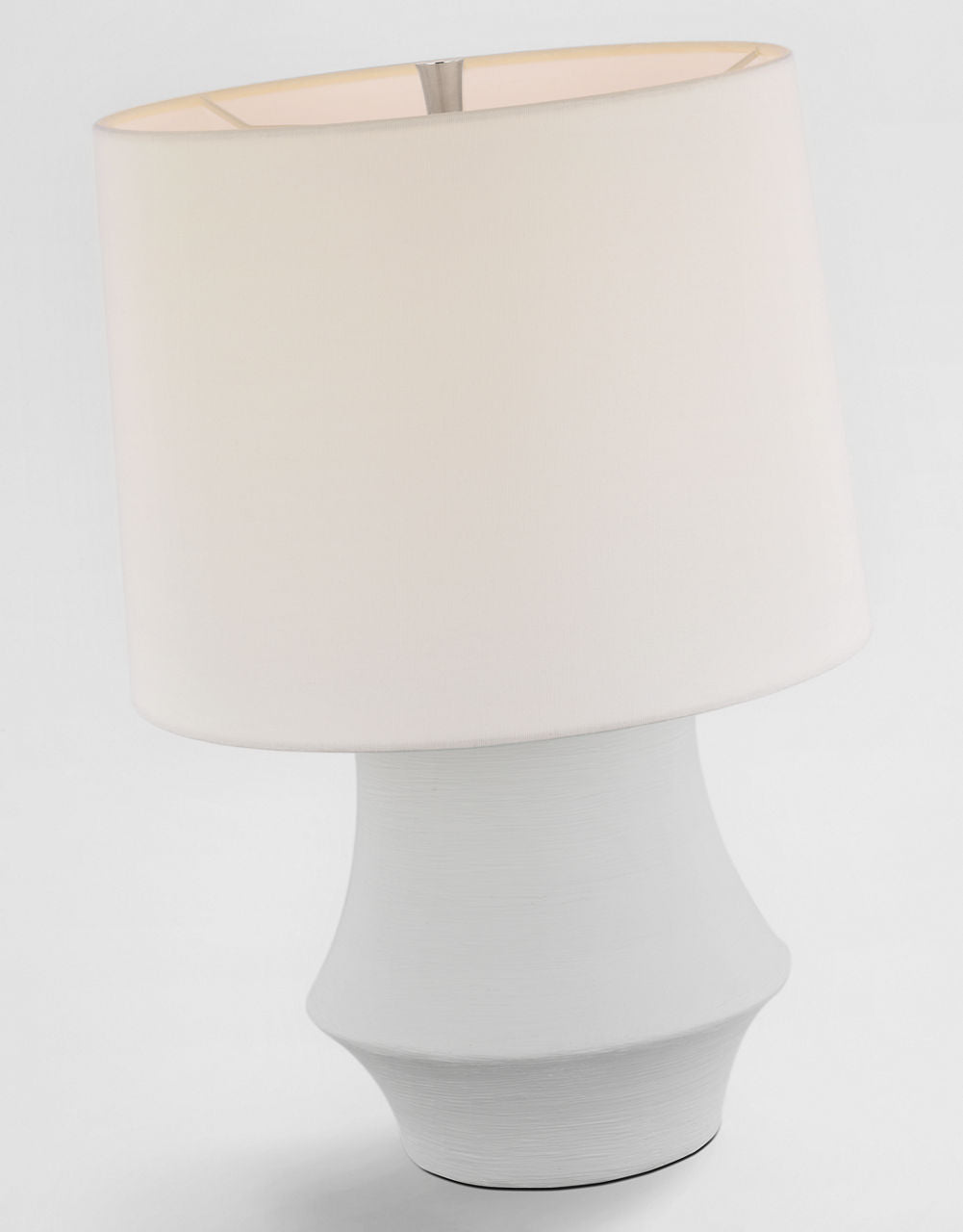 Lakmos Small Table Lamp | Plaster White | Linen Shade