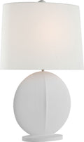 Mariza Medium Table Lamp | White | Linen Shade
