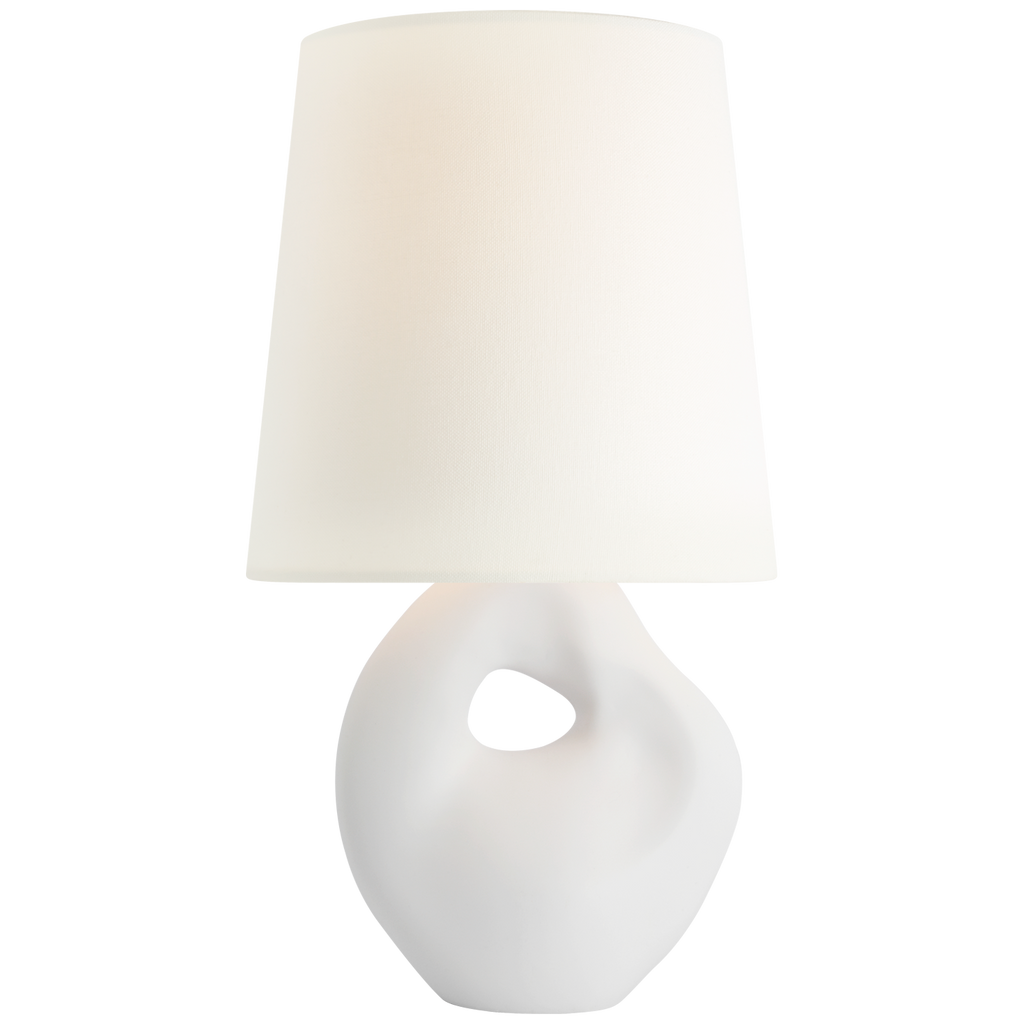 Adria 16" Table Lamp | Plaster White | Linen Shade