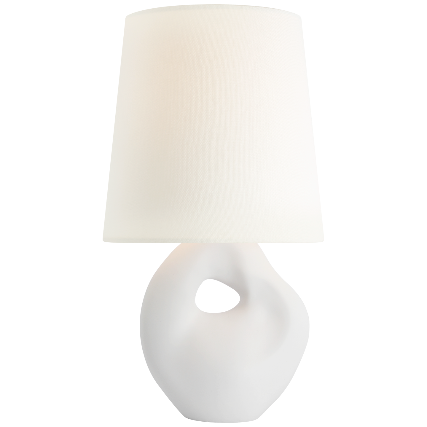 Adria 16" Table Lamp | Plaster White | Linen Shade