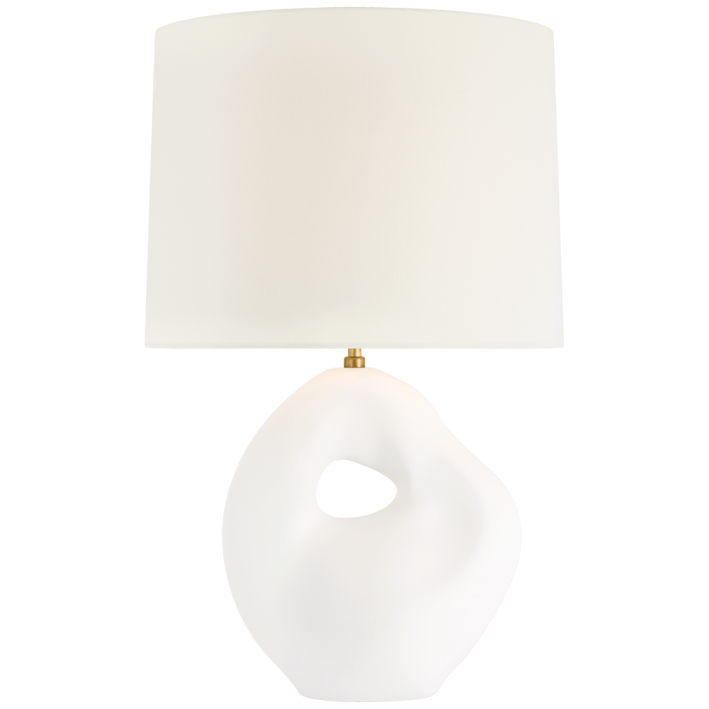 Adria 25" Table Lamp | Plaster White | Linen Shade