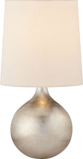 Warren Mini Table Lamp | Burnished Silver Leaf | Linen Shade