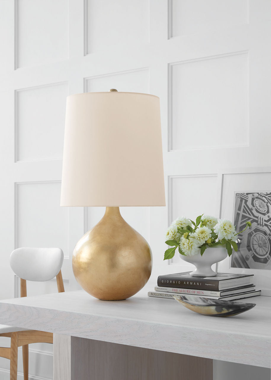 Warren Table Lamp | Gild | Linen Shade