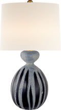 Gannet Table Lamp | Drizzled Cobalt | Linen Shade