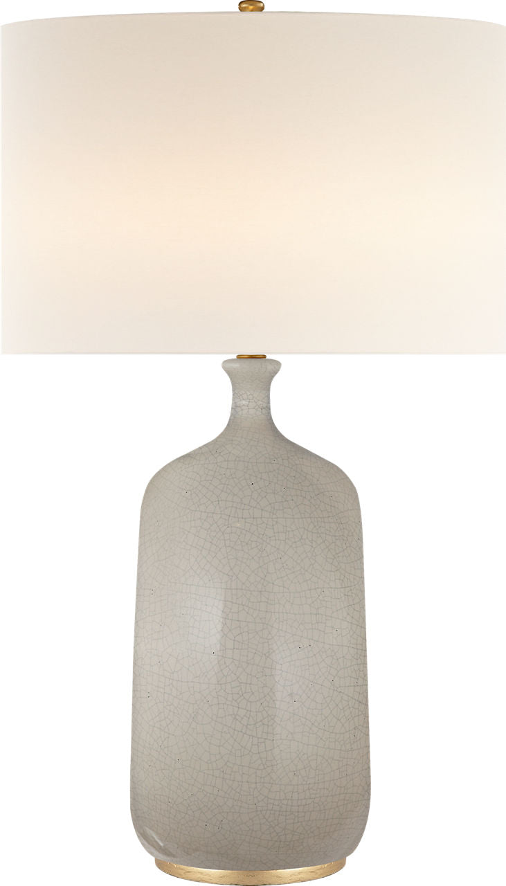 Culloden Table Lamp | Bone Craquelure | Linen Shade