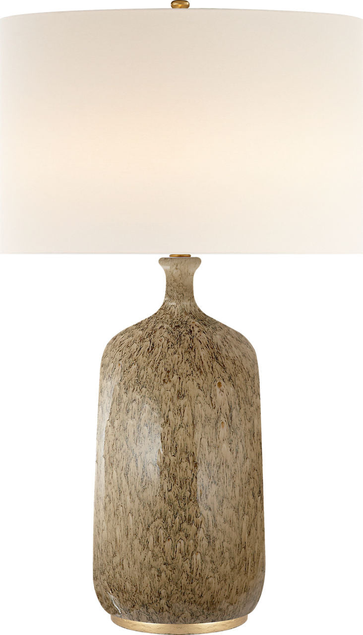Culloden Table Lamp | Marbleized Sienna | Linen Shade