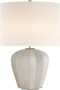 Pierrepont Medium Table Lamp | Bone Craquelure | Linen Shade