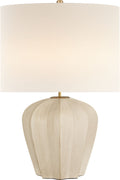 Pierrepont Medium Table Lamp | Stone White | Linen Shade