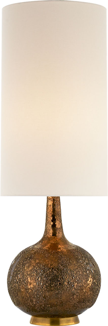 Hunlen Table Lamp | Chalk Burnt Gold | Linen Shade