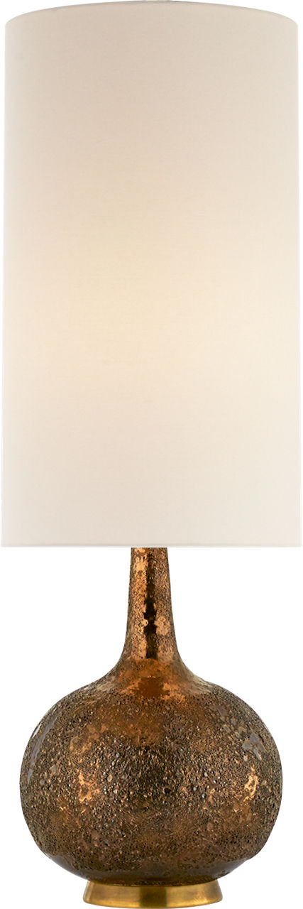 Hunlen Cordless Table Lamp | Burnt Gold | Linen Shade