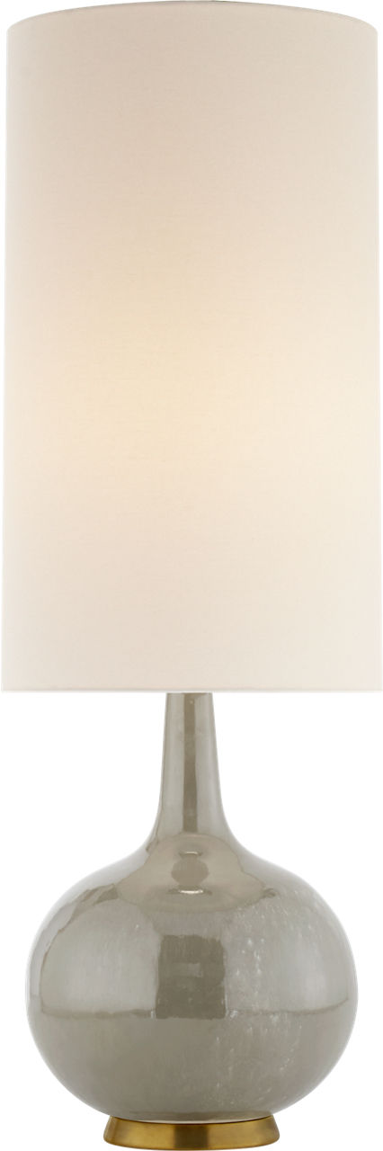 Hunlen Cordless Table Lamp | Shellish Gray | Linen Shade