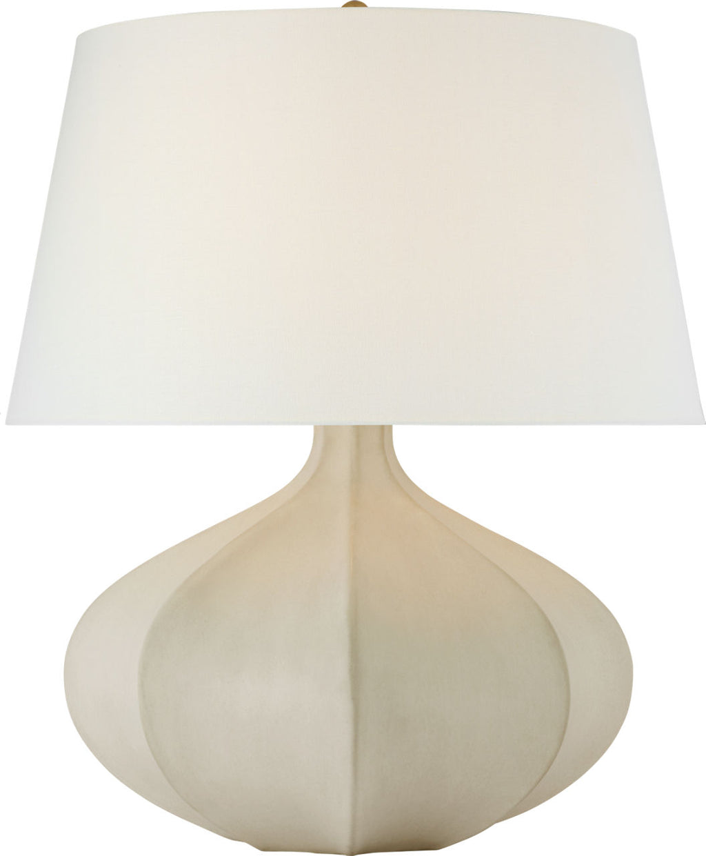 Rana Medium Wide Table Lamp | Stone White | Linen Shade