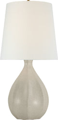 Rana Large Table Lamp | Bone Craquelure | Linen Shade