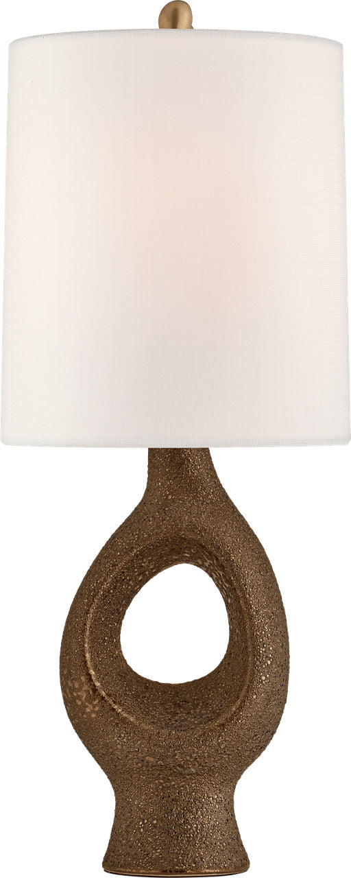 Capra Medium Table Lamp | Chalk Burnt Gold | Linen Shade