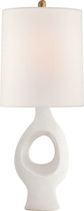 Capra Medium Table Lamp | Marion White | Linen Shade
