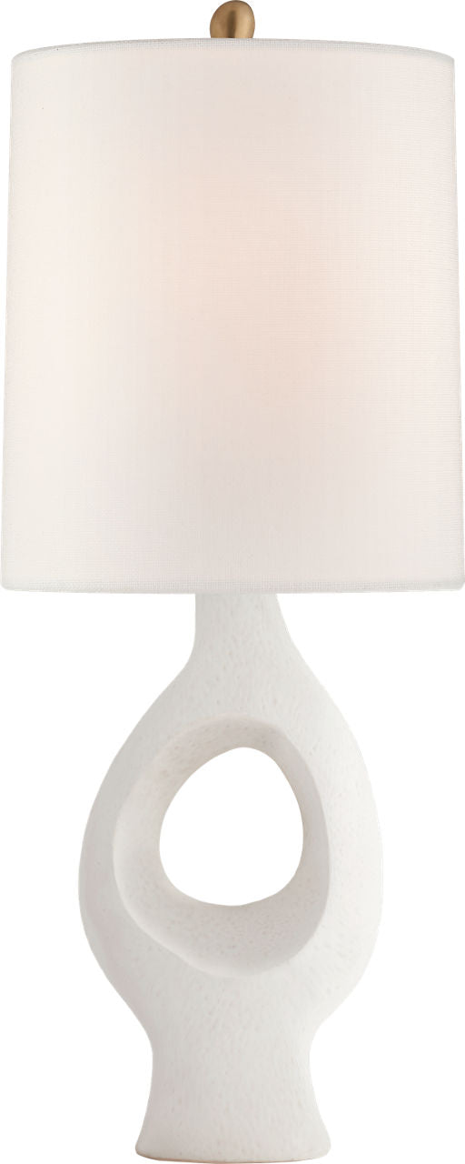 Capra Medium Table Lamp | Marion White | Linen Shade