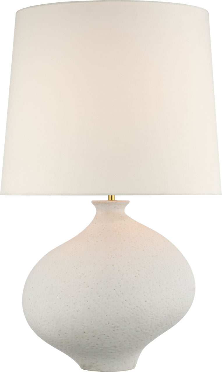 Celia Large Right Table Lamp | Marion White | Linen Shade