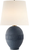 Toulon Table Lamp | Beaded Blue | Linen Shade