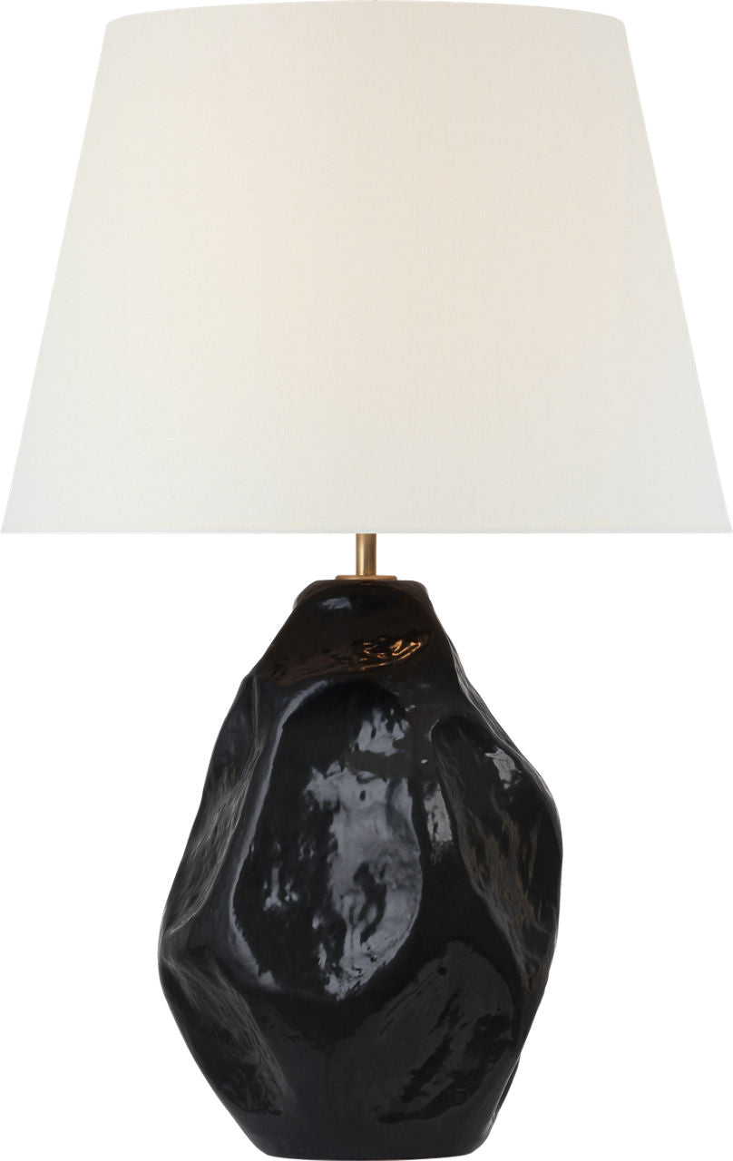 Rocco 27" Table Lamp | Black | Linen Shade
