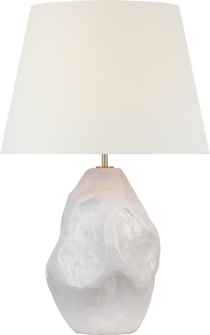 Rocco 27" Table Lamp | White | Linen Shade
