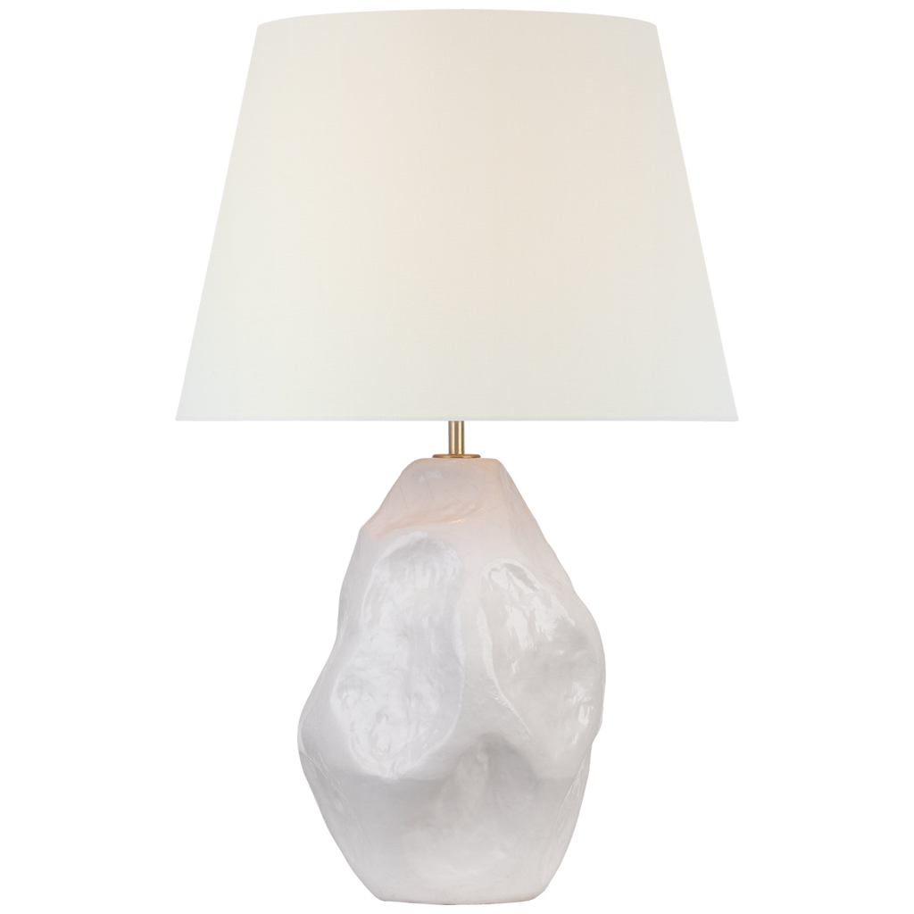 Rocco 27" Table Lamp | White | Linen Shade