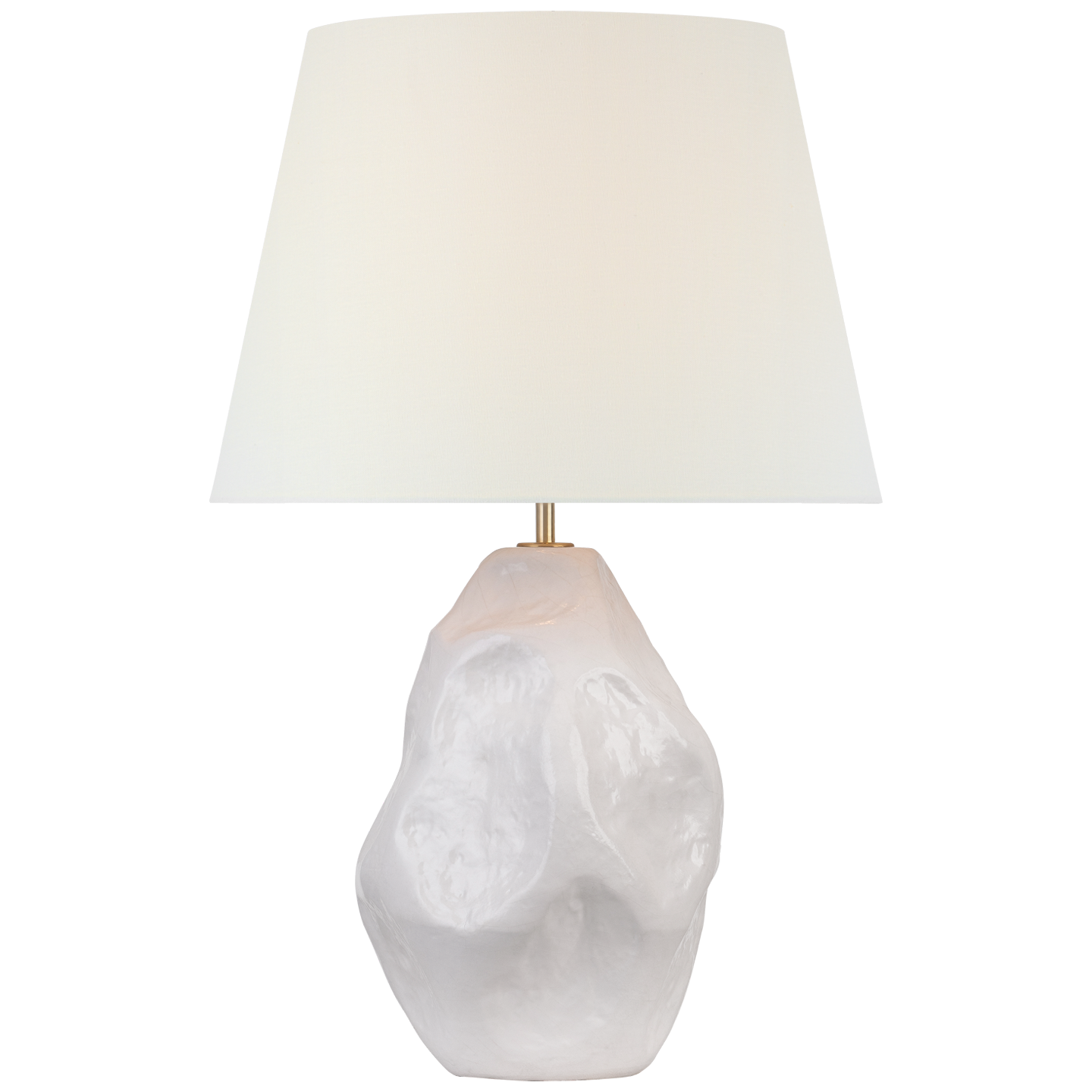 Rocco 27" Table Lamp | White | Linen Shade
