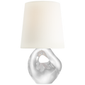 Adria 16" Cordless Table Lamp | Crystal | Linen Shade