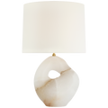 Adria 25" Table Lamp | Alabaster | Linen Shade