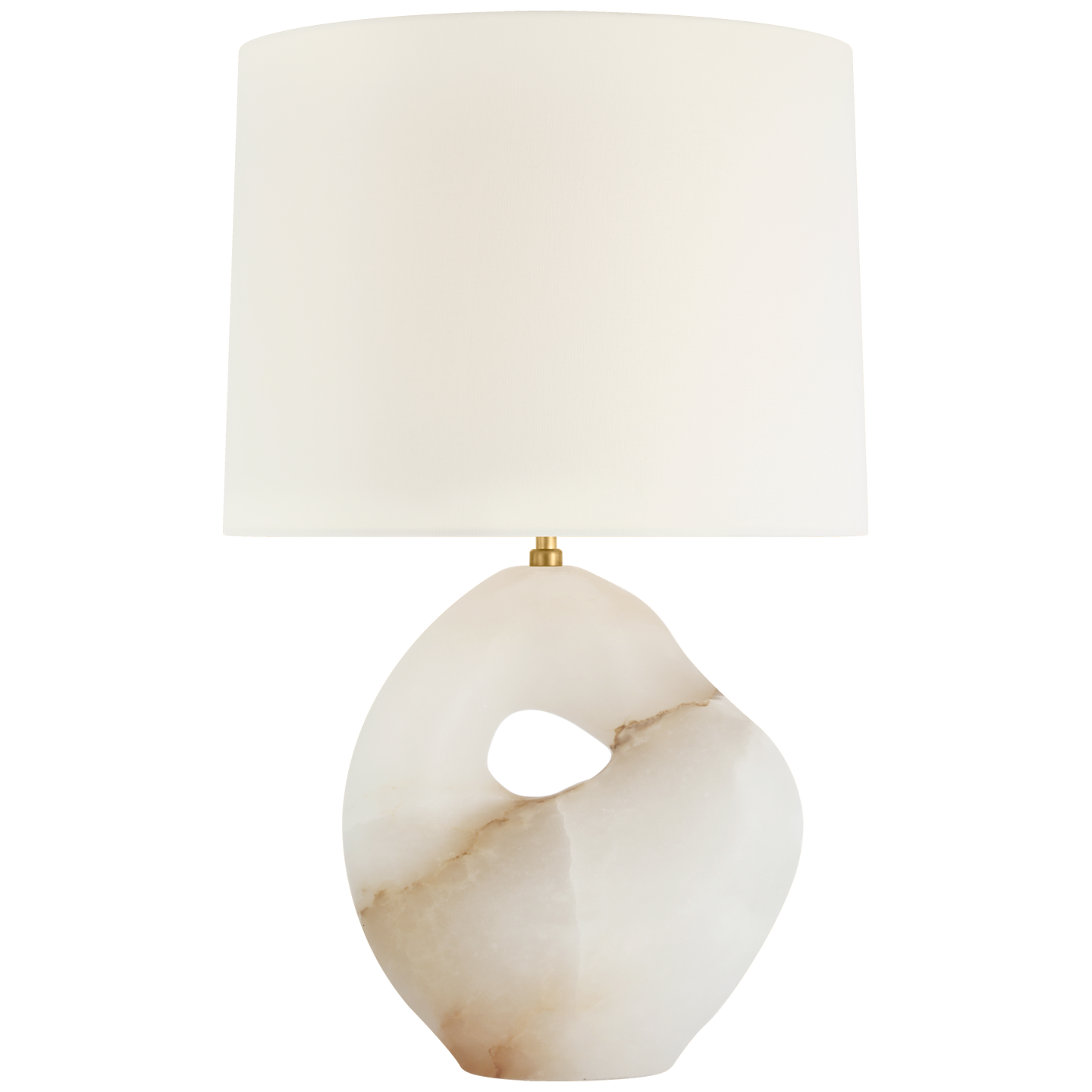 Adria 25" Table Lamp | Alabaster | Linen Shade