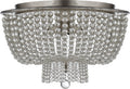 Jacqueline Flush Mount | Burnished Silver Leaf | Clear Glass