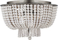 Jacqueline Flush Mount | Burnished Silver Leaf | White Acrylic