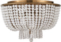 Jacqueline Flush Mount | Hand-Rubbed Antique Brass | White Acrylic