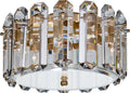 Bonnington Small Flush Mount | Hand-Rubbed Antique Brass | Crystal