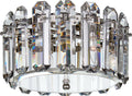 Bonnington Small Flush Mount | Polished Nickel | Crystal