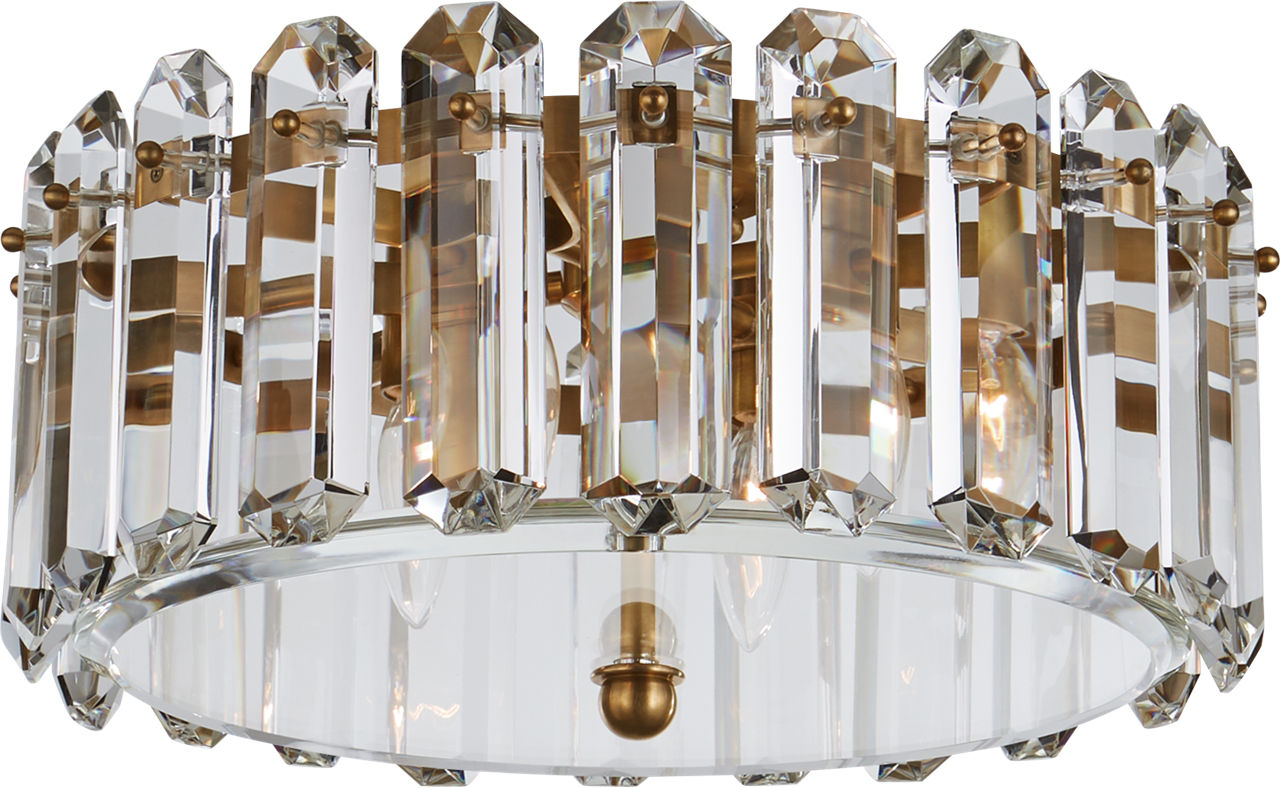 Bonnington Medium Flush Mount | Hand-Rubbed Antique Brass