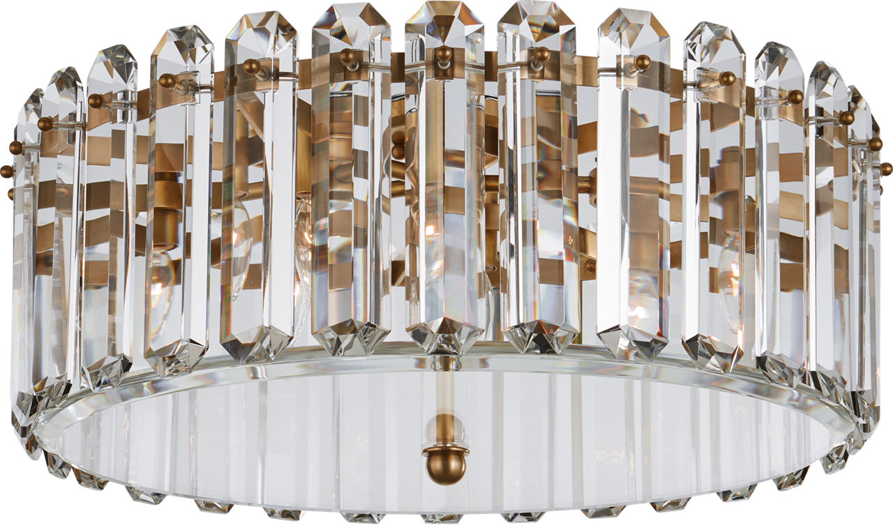 Bonnington Large Flush Mount | Hand-Rubbed Antique Brass