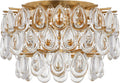 Liscia Small Flush Mount | Gild | Crystal