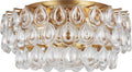 Liscia Medium Flush Mount | Gild | Crystal
