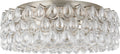 Liscia Large Flush Mount | Burnished Silver Leaf | Crystal