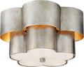Arabelle Flush Mount | Burnished Silver Leaf | Frosted Acrylic