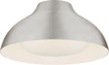 Agnes 15" Flush Mount | Burnished Silver Leaf | Soft White Glass
