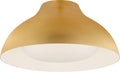 Agnes 15" Flush Mount | Gild | Soft White Glass