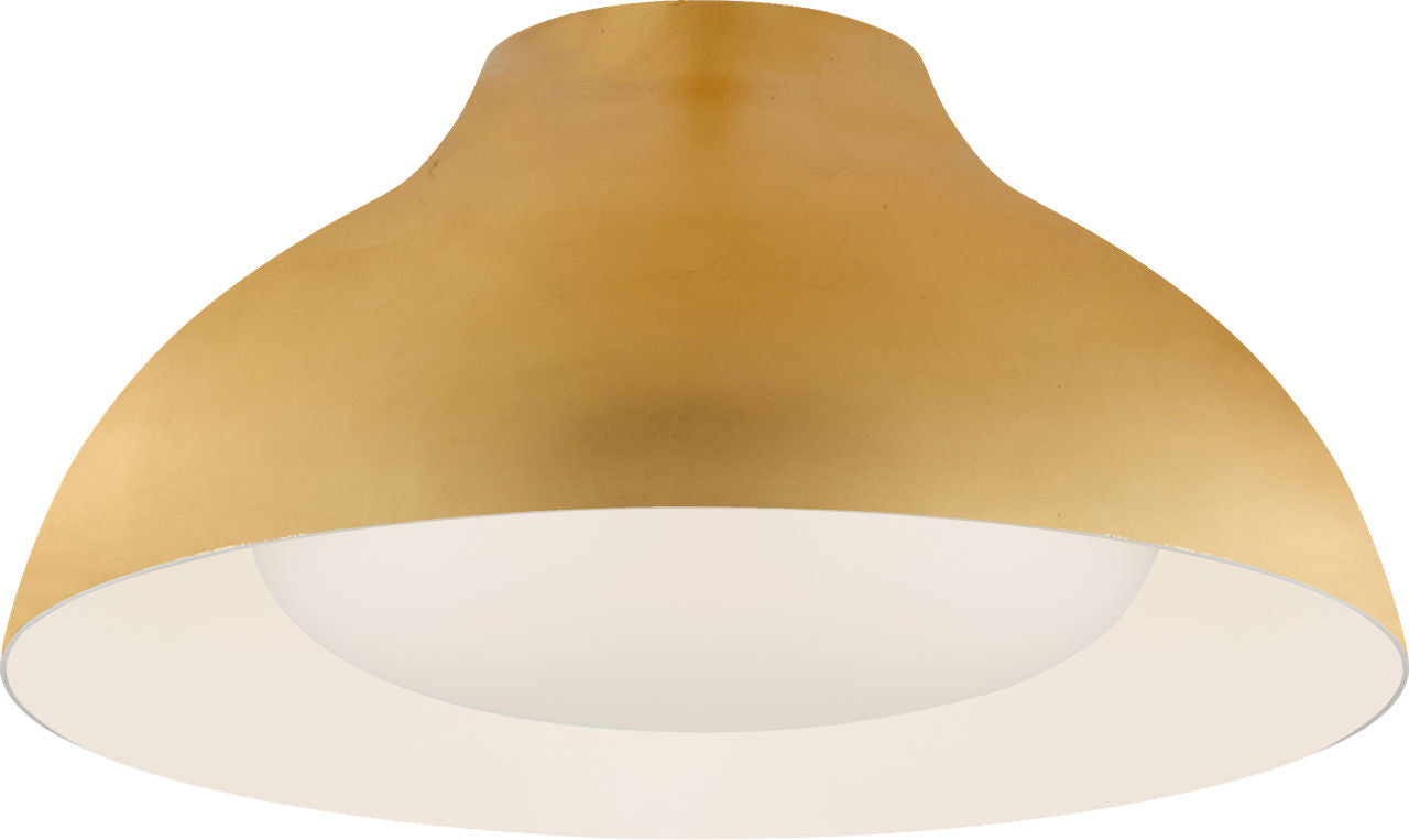 Agnes 15" Flush Mount | Gild | Soft White Glass