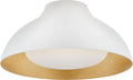 Agnes 15" Flush Mount | Plaster White | Soft White Glass