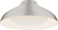 Agnes 18" Flush Mount | Burnished Silver Leaf | Soft White Glass
